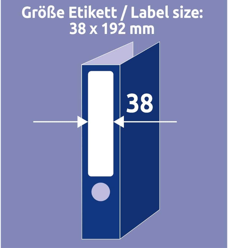 AVERY Zweckform LR4760-10 Recycled Folder Spine Labels (70 Spine Labels, 38 x 192 mm on A4, 100% Recycled Paper, Narrow/Short - Image 4