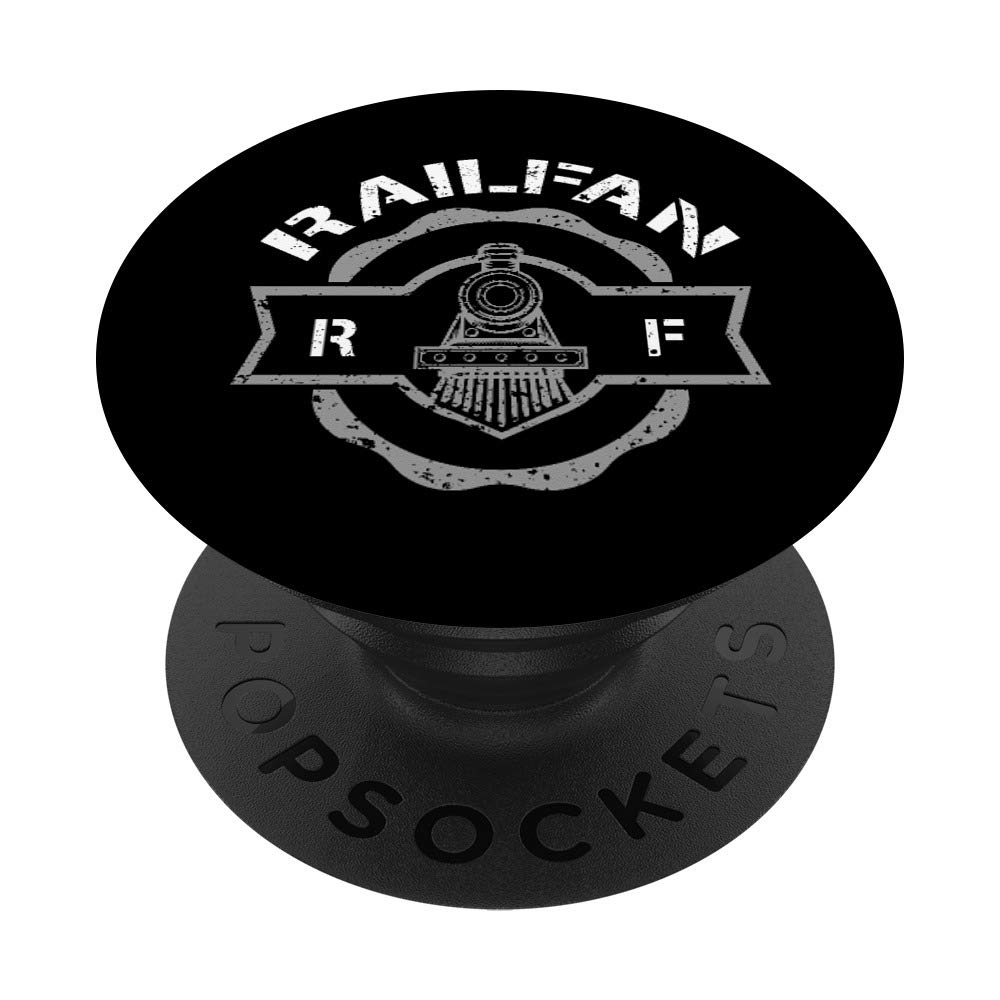 Vintage Railfan Train Engine Railroader Trainspotter Hobby PopSockets Grip and Stand for Phones and Tablets