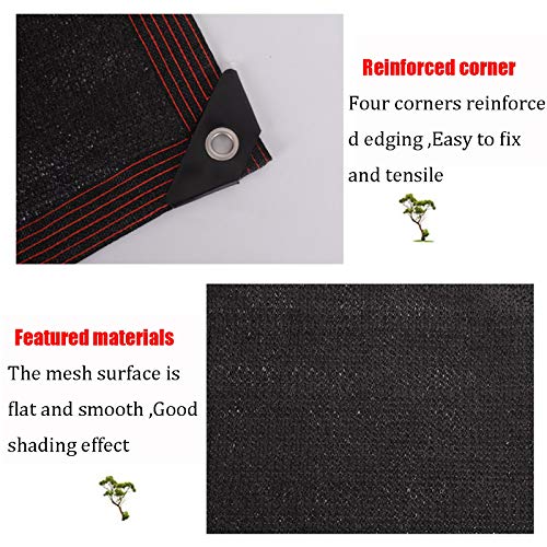 Schattiernetz WXYZ Sonnensegel, Schwarzes Rechteckiges Sonnenschutznetz, 95% Schattierungsrate, Verwendet Für… – Bild 5
