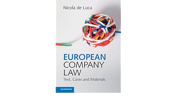 European Company Law Text Cases And Materials Kindle - 