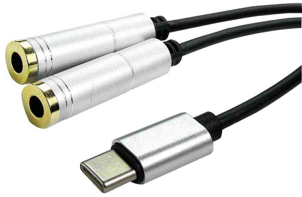 PRO SIGNAL PSG91712 Passive USB-C to 3.5mm Audio Splitter Lead