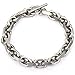Trendsmax Classic Stainless Steel Toggle Clasp Charm Oval Rolo Cable Curb Cuban Wheat Bracelet Link Chain 7-11 Inch