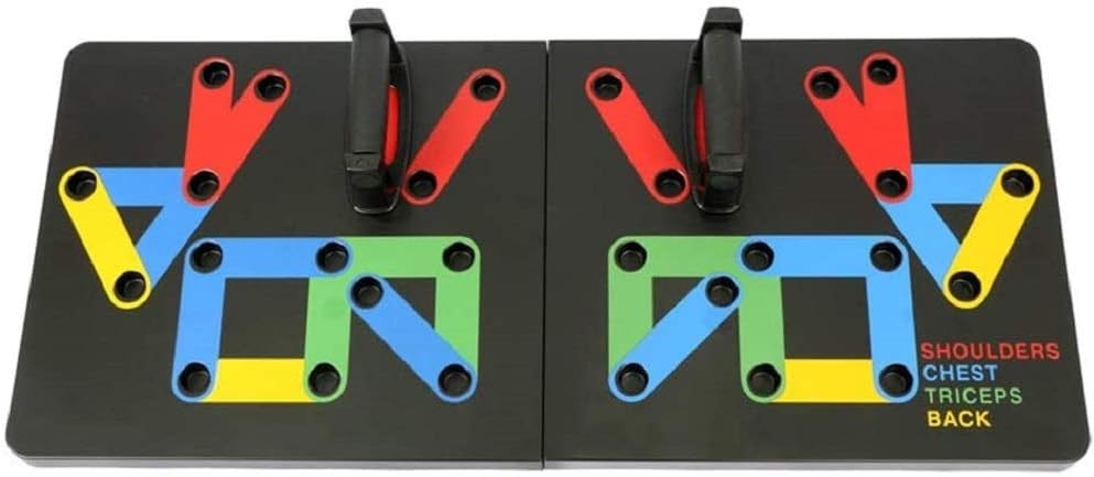 Cretee Foldable 12 in 1 Push Up Rack Board Train Gym Fitness System Workout Exercise Stands for Body Training