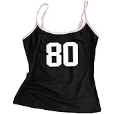 RoseSeek Girl's Sleeveless Jersey Shirts Number Graphic Camisole Tops Workout Sports Y2K Top
