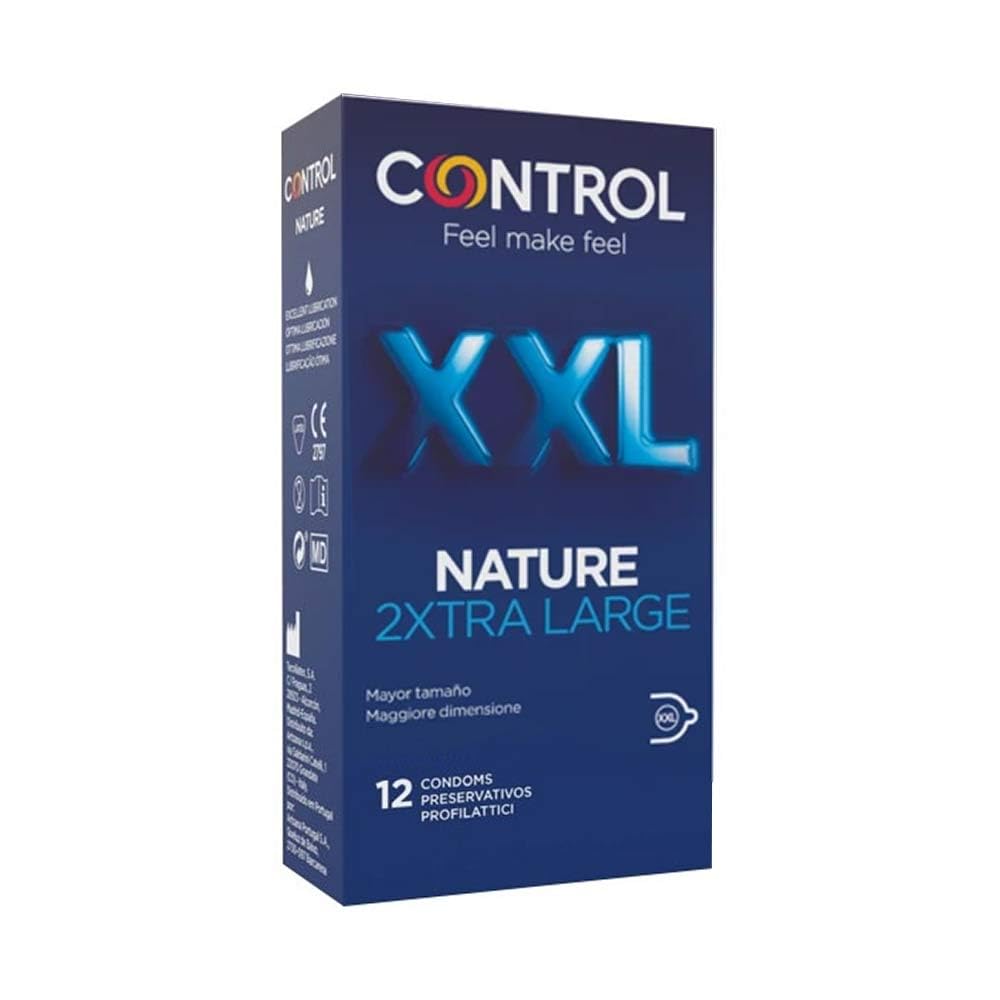 Control Nature XXL Condoms Extra Large Condoms, Pack of 12
