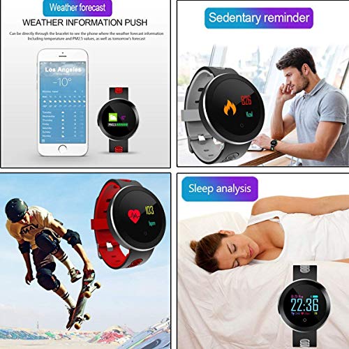 Fitness Tracker for Men Women with Blood Pressure Monitor Heart Rate Oxygen Sleep Monitor Calorie Pedometer Waterproof IP68 Smartwatch Activity Tracker Color Screen Sport Bracelet for Fathers Day Gift