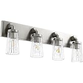 Quorum 5201-4-65 Transitional Four Light Vanity in Pewter, Nickel, Silver Finish,