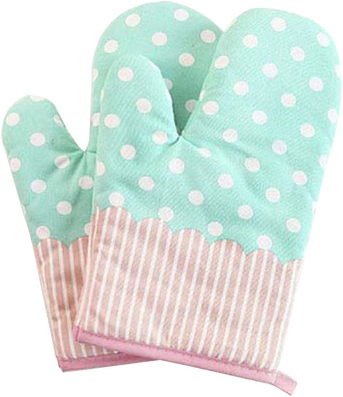 WYDM Heat Resistant Gloves, Baking Gloves (Pair) Thick Heat Insulation Microwave Oven Mitts Creative Kitchen High Temperature Anti Hot