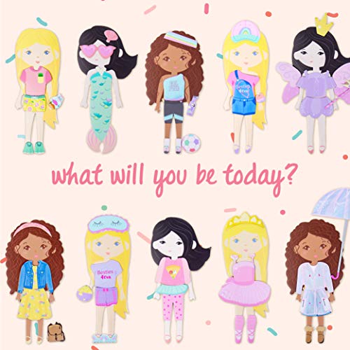 Story Magic DressUp Dolls Travel Playset, Pretend Play Case