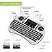 Rii i8+ Mini Bluetooth Keyboard with Touchpad & QWERTY Keyboard, Portable Wireless for Smartphones, Laptops, PCs, Tablets, Windows, Mac, TV, Xbox, PS3, Raspberry Pi - White, Backlit