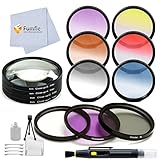 52mm Professional 13 Piece Filter Set for Panasonic Lumix DMC-FZ150K DMC-FZ150 DMC-FZ200 DMC-FZ200K DMC-G5 DMC-G5K DMC-G5KS Digital Cameras - Includes 3 PC Filter Kit (UV, CPL, FLD) + 4 Piece Macro Filter Set (+1,+2,+4,+10) + 6 PC Graduated Color Filter Set (Red, Yellow, Blue, Orange, Grey, and Purple) + Lens Cleaning Pen + Microfiber Cleaning Cloth & Camera Starter Kit