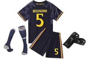 BIVIPO New Season Bellingham #5 Kids Soccer Jersey Kit Shorts Socks Set Youth Size,Football Uniform Set