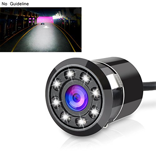 UPC 762360822318, Car Rear Vehicle Backup View Camera 8 LED Night Vision No Guideline Full HD CCD 170-Degree,Waterproof