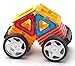 Magnetic Tile Building Set - 40 Large Pieces with Wheels, Educational Toys that Teach Colors, Shapes, and Patterns; Build Cars and Trucks for Boys or Castles for Girls, Fun for Toddlers to Teens