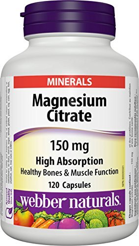 Webber Naturals?? Magnesium Citrates High Absorption 150 mg 120 Capsules by Webber Naturals