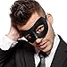 Classic - Men's Black Masquerade Mask - Faux Leather - Venetian - Mens - Unisex - Fancy Goods
