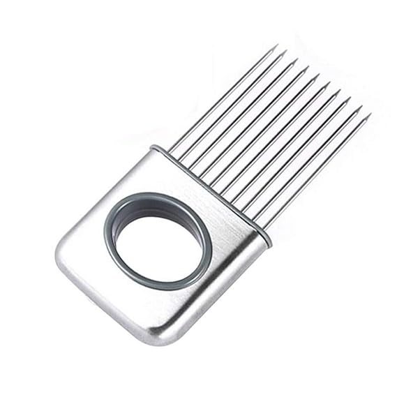 Wiederverwendbarer waschbarer Edelstahl Gemüse Ausschnitt Assistor Kartoffelschneider Slicer Gadget Gabelschneiden für Gemüse