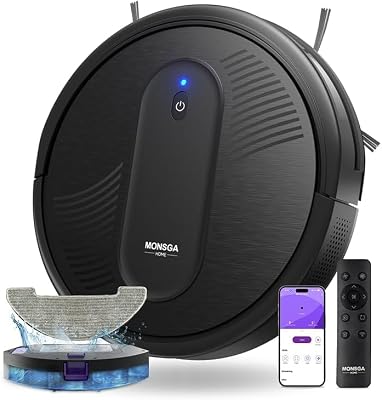 Aspirador Robô, Aspirador Robô e Esfregão Pressão de sucção 4000Pa, autonomia em 140 minutos, Sensores Antiqueda e Escova Multifunção, TotalSurface, Controlo por Aplicação