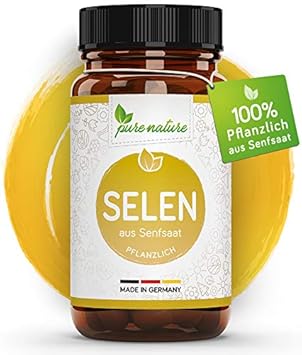 PFLANZLICHER Selen Komplex 200 mcg aus indischer Senfsaat hochrein ohne Zusätze I hochdosiert I Made in Germany I vegan I Höc