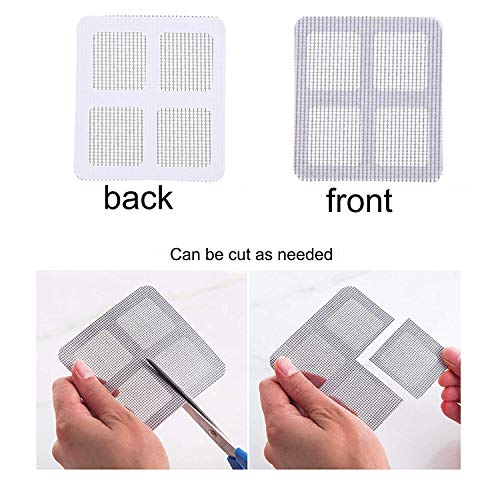 Zengest Door and Window Screen Repair Kit, 12 Pcs (4 x 4 Inches), Equivalent to 48 Pcs 2 x 2 inches, Strong Fiberglass Holes Cover Mesh Tape Kit