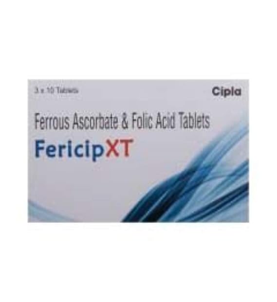 Buy Cipla FericipXt Iron + Vitamin C + Folic Acid 30 Tablets Online