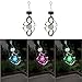 Kapata Solar Wind Chime 7 Colors Changing Wind Chime Courtyard Hanging Moving Rotating LED Campanula Light