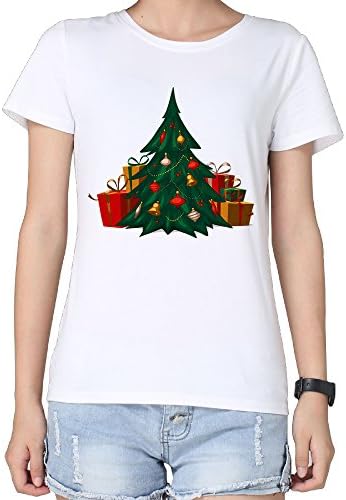 2016 New Fashion With Funny Sayings T Shirt 2016 Christmas Tree Sleeve Shirt Women's Short Sleeves
