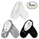 Adult Super Soft Warm Cozy Fuzzy Slippers Non-Slip Lined Socks - Assortment 01 - XL - 3prs