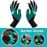 CJSJ Garden Genie Gloves with Claws on EACH Hand for Digging & Planting
