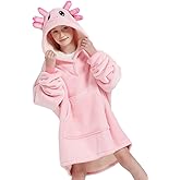 NAFLEAP Blanket Hoodie Women Girls Wearable Blanket Adult Oversized Fleece Sherpa Christmas Sweatshirt Gift for Women Kids
