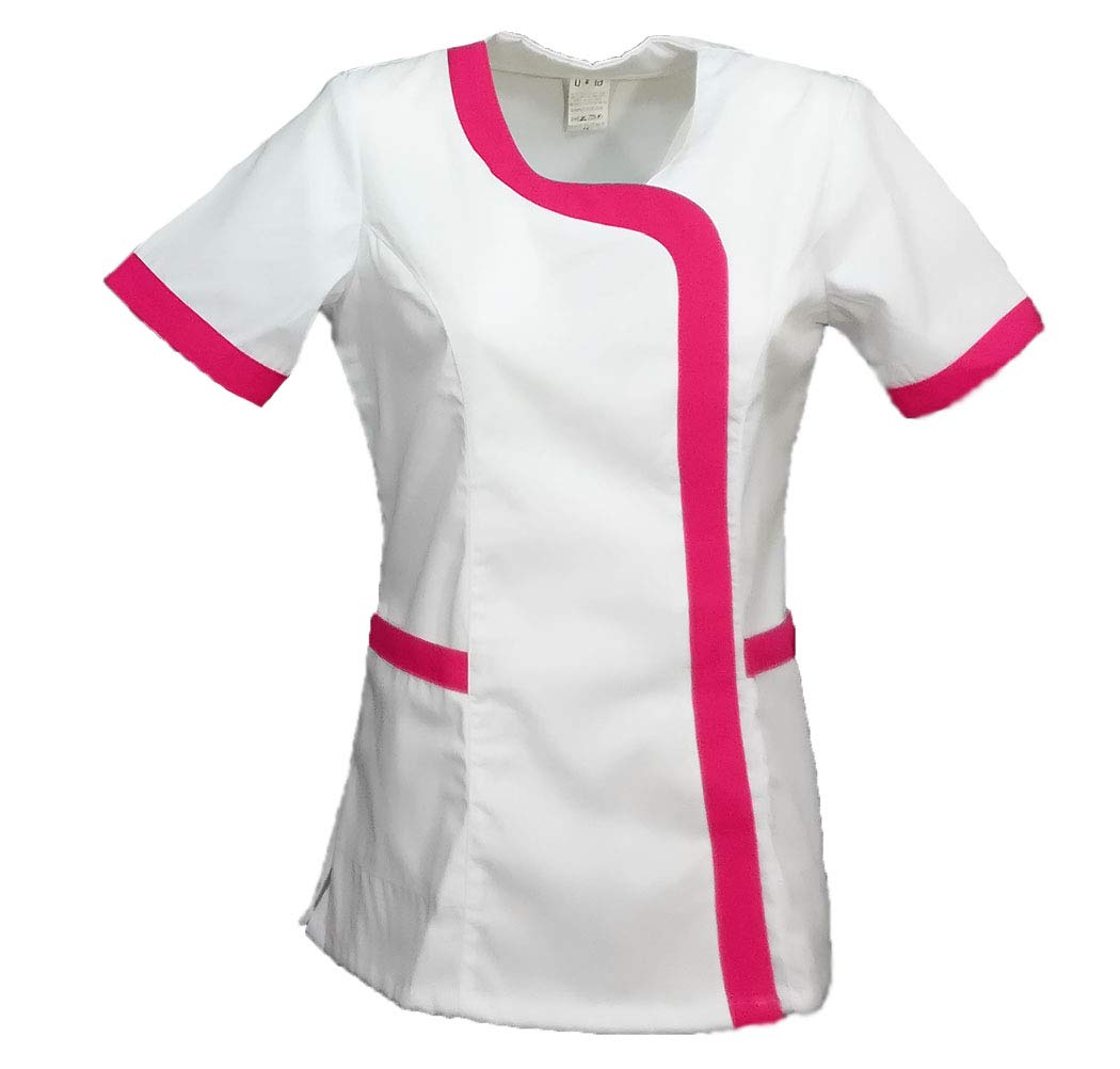 Fratelli ditalia - Women Work Gown Beautician Massage Hair Salon Nursery School Fuchsia