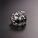 U7 Men Personalized Tiger Head Ring Vintage Enamel Black Stainless Steel Gothic Biker Rings, Statement Animal Rings for Party, Size 9