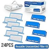 CPAP Filters Kit Fit Respironics Dreamstation 24 Packs:12 Ultra-fine+12 Foam-Pollen & Hypoallergenic,Put Filter into Reusable Frame,Fit Philips Respironics Dreamstation-Medihealer Replacement Supplies