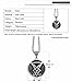 ELFASIO Men Pendant Necklace Stainless Steel Sigil of Lucifer Seal of Satan Baphomet Chain Jewelry 20 inch