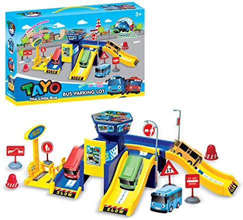 Yi Bang le Tayo Theme Parking lot boy car Model 3-4-5 Year Old Children Accept Puzzle Toys Birthday Gift