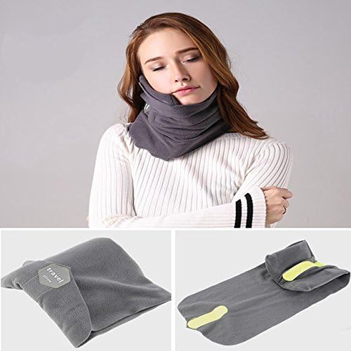 Travel Pillows – Soft Neck Support Pillow – Pillows which Provide Neck Support – Ergonomic and Washable Travel Pillow - with 3D Eye Mask and Earplugs – Easy to Carry Neck Pillow – Travel Accessories