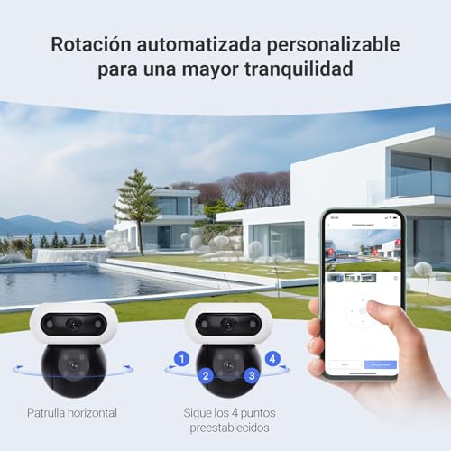 EZVIZ C90 Dual Lens 8MP (4MP+4MP) WiFi Outdoor Security Camera, 360° Surveillance Cameras, CCTV Cameras, Colour Night Vision, AI Person/Vehicle Detection, Two-Way Audio, Alexa, Waterproof