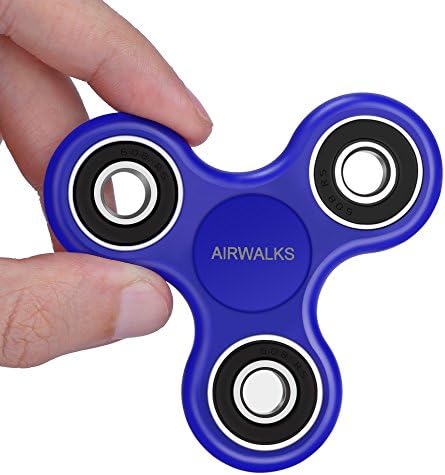 Fidget Spinner, AIRWALKS Tri-Spinner Ceramic Bearing Fidget EDC Focus Toy, Spin Time 1-5 mins (Blue)