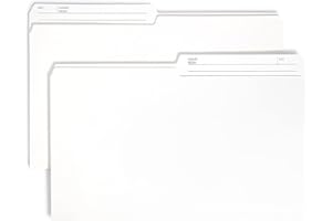 Smead 15348 File Folder, Legal, 1/2-Cut, 2 Reversible Tab, Ivory, 100 Per Box
