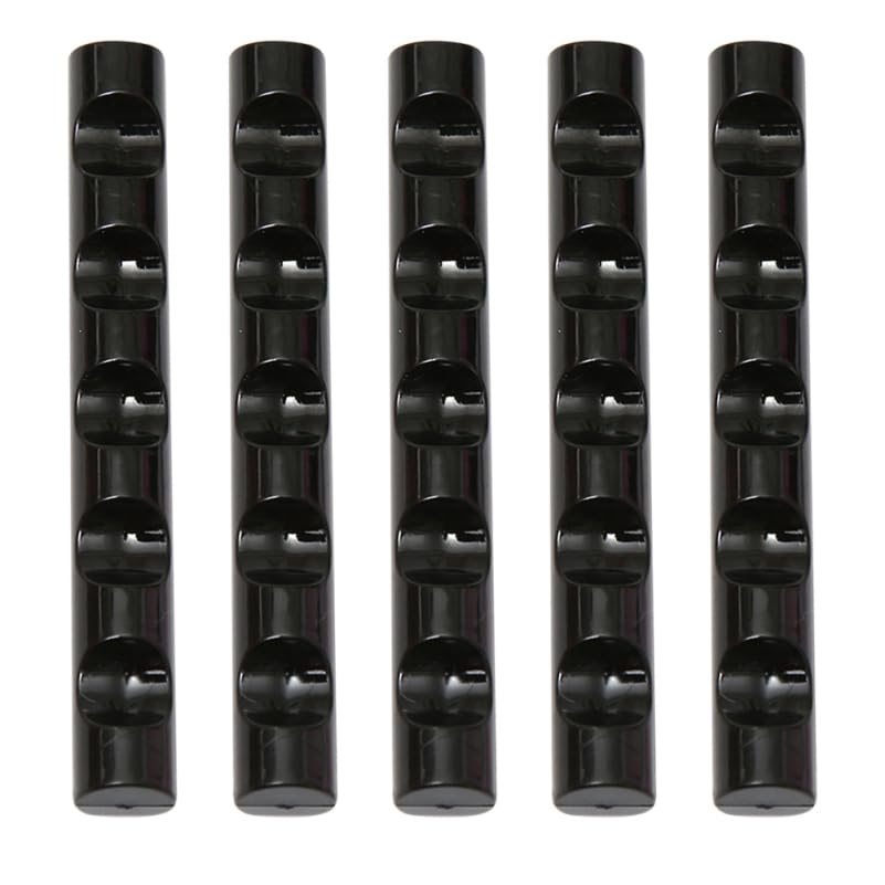 Gogogmee 5pcs Nail Art Pen Holder Portable Nail Brush Stand for Diy Use Prevents Mess Protects Brushes Black