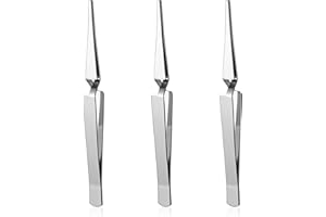 QFWDFCTRENZ 3 Pieces Tweezers for Crafting Reverse Tweezers Stainless Steel Cross Locking Tweezer for Crafting Electronics Jewelry Making Laboratory