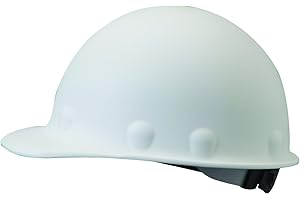 Fibre-Metal by Honeywell P2ARW01A000 Super Eight Ratchet Fiber Glass Cap Style Hard Hat, White, Medium