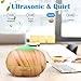 RENWER Essential Oil Diffuser Wood Grain Cool Mist Aromatherapy Humidifier 400ml Ultrasonic Aroma Humidifier with 7 Colors LED Lights & 4 Timers for Bedroom, Office, Fitness Room, Yoga & Spa