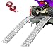Clevr 7.5' Set of 2 Folding Arched Aluminum Truck Ramps for ATVs, UTVs, Motorcycles, Dirt Bikes, 4 Wheelers, Lawnmowers, 90" Long, 1,500 lbs Capacity