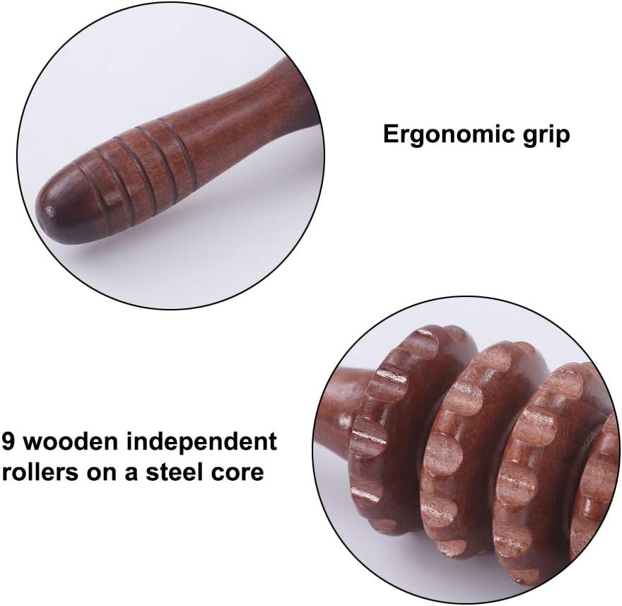 Giveme5 Pack of 2 DIY 40CM Detachable Handheld Cellulite Blasters Massage Trigger Point Manual Muscle Release Roller Stick Massager for Muscle Pain Relief Tool - Color Random: Health & Personal Care