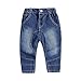 Baby Boy Outfit, Toddler Clothing Set Children Jeans + Romper Shirt with Bow Tie Blue 80(6-12 Month)