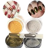 BORN PRETTY 2 box Mirror Nail Glitter Powder Gorgeous Nail Art Chrome Pigment Glitters 2 Colors