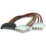 Manhattan, 6" SATA 15-Pin Male to Dual 4-Pin Molex Female Y Splitter, 308977