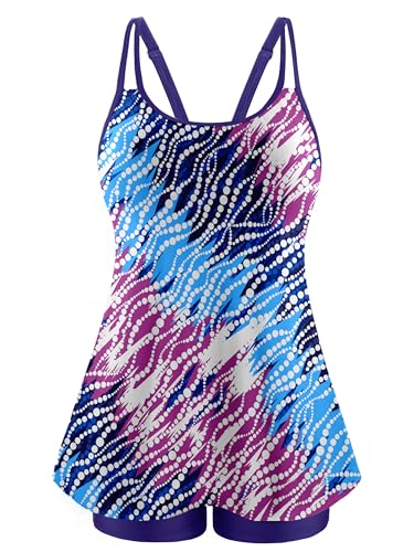 NIeyook Womens Tankini Swimsuit Plus Size Two Piece Bathing Suit Flowy Swim Tops with Boy Shorts 2026 Modest Swimwear at Amazon