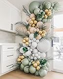 Woaipati Retro Avocado Green Balloon Garland Arch